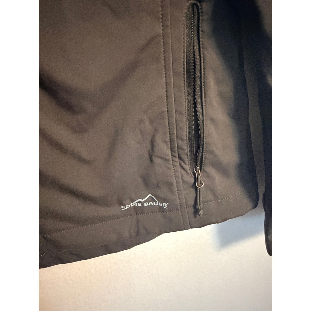 Eddie Bauer Womens Black Softshell Fleece Lined Full Zip Jacket Outdoor Active - Picture 3 of 7